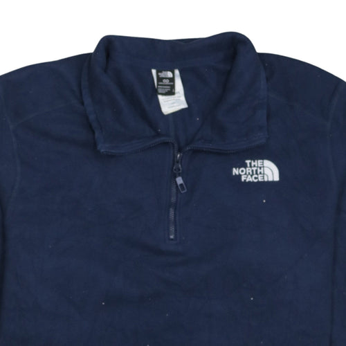 The North Face Men's Blue Fleece 1/4 Zip Pullover Sweatshirt L