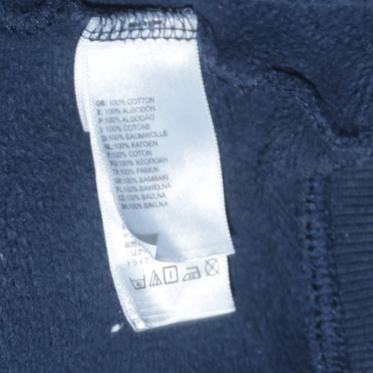 The North Face Men's Navy Cotton Pullover Hoodie Size M