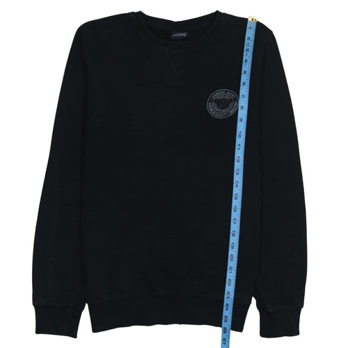 Armani Jeans Men's Black Crew Neck Logo Sweatshirt Size M