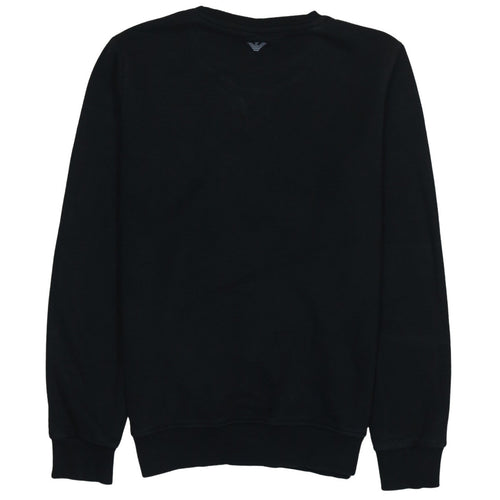 Armani Jeans Men's Black Crew Neck Logo Sweatshirt Size M