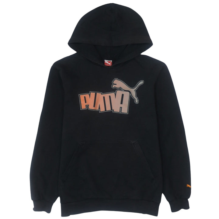 Puma Boys Black Pullover Hoodie Graphic Logo Size 14 164cm