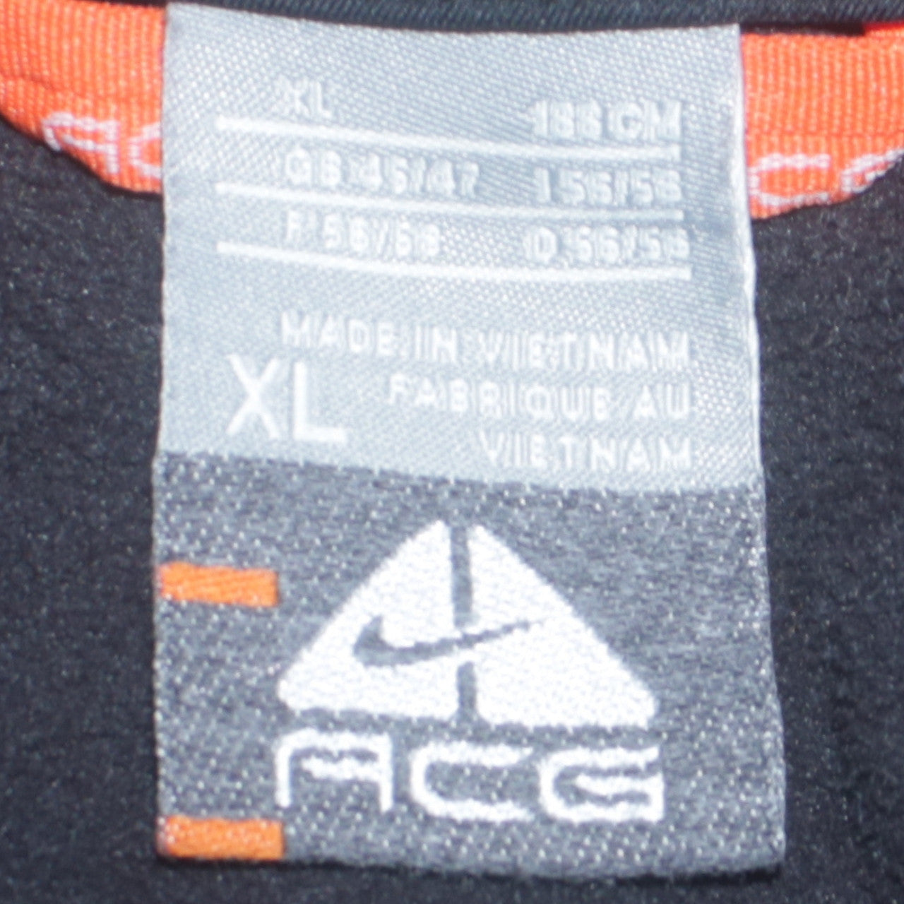 Nike ACG Men's Black XL Soft Shell Outdoor Jacket Windproof
