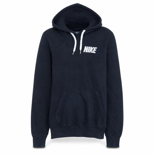 Front view of Nike women’s black xs pullover hoodie cotton blend sweatshirt