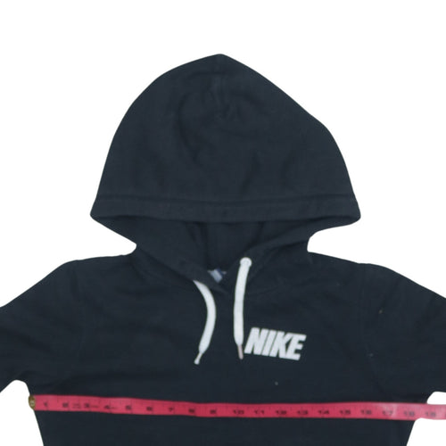 Nike Womens Black XS Pullover Hoodie Cotton Blend Sweatshirt