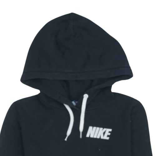 Nike Womens Black XS Pullover Hoodie Cotton Blend Sweatshirt