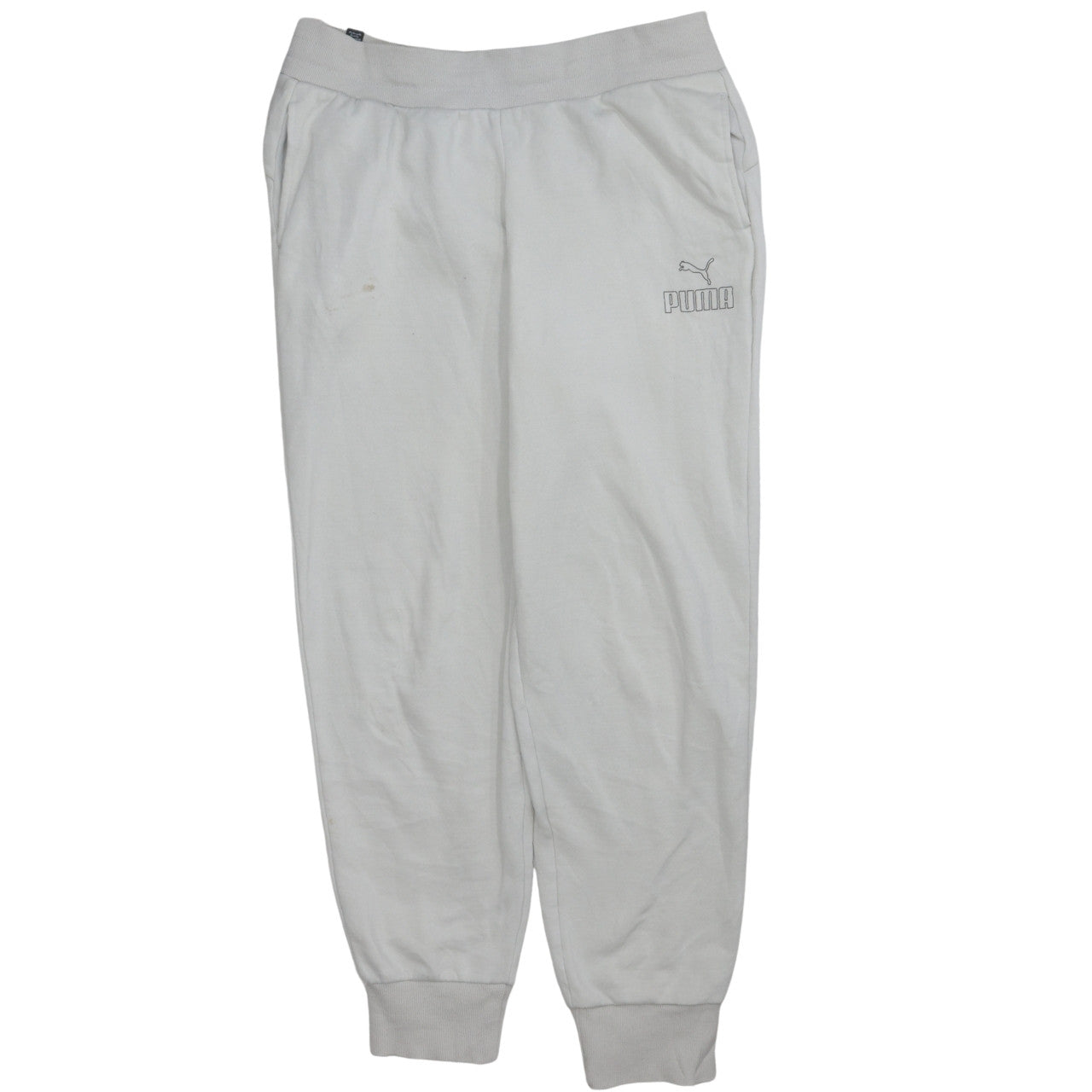 Puma Women’s Grey Jogger Sweatpants Small Comfy Elastic Waist Sportswear