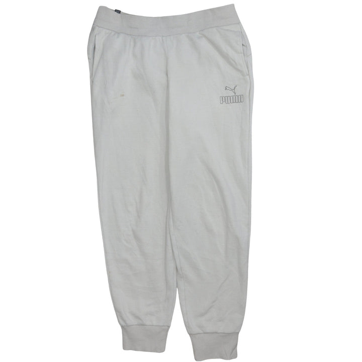Puma Women’s Grey Jogger Sweatpants Small Comfy Elastic Waist Sportswear