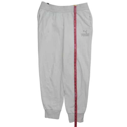 Puma Women’s Grey Jogger Sweatpants Small Comfy Elastic Waist Sportswear