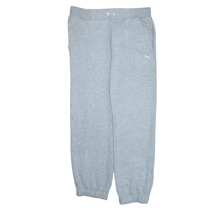 Puma Women Grey Sweatpants Size 12 Elastic Waist Warm Joggers