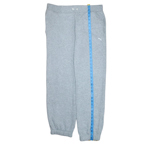 Puma Women Grey Sweatpants Size 12 Elastic Waist Warm Joggers