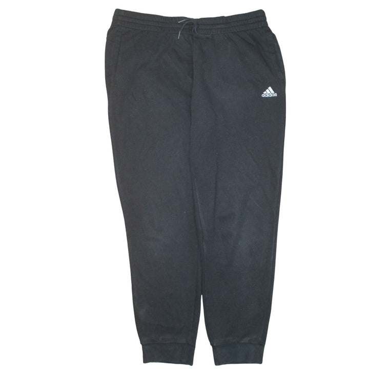 Adidas Women Black XL Jogger Sweatpants with Logo Print