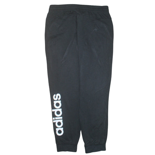 Adidas Women Black XL Jogger Sweatpants with Logo Print