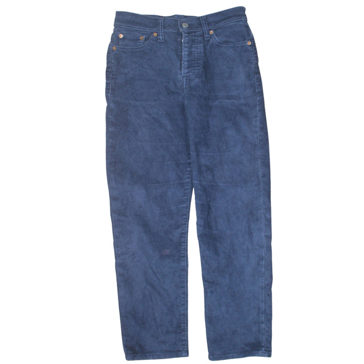 Levi's Women's Blue Corduroy Wedgie Straight Trousers Size 26