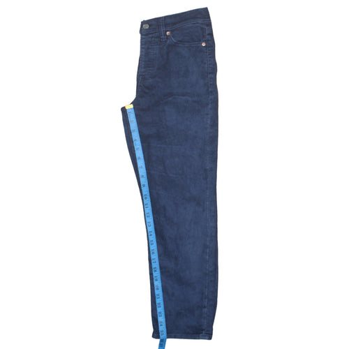 Levi's Women's Blue Corduroy Wedgie Straight Trousers Size 26