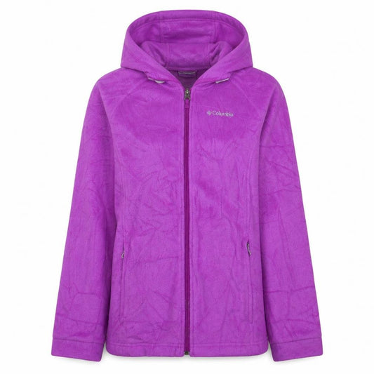 Columbia Girls Purple Fleece Full Zip Hooded Jacket Size L