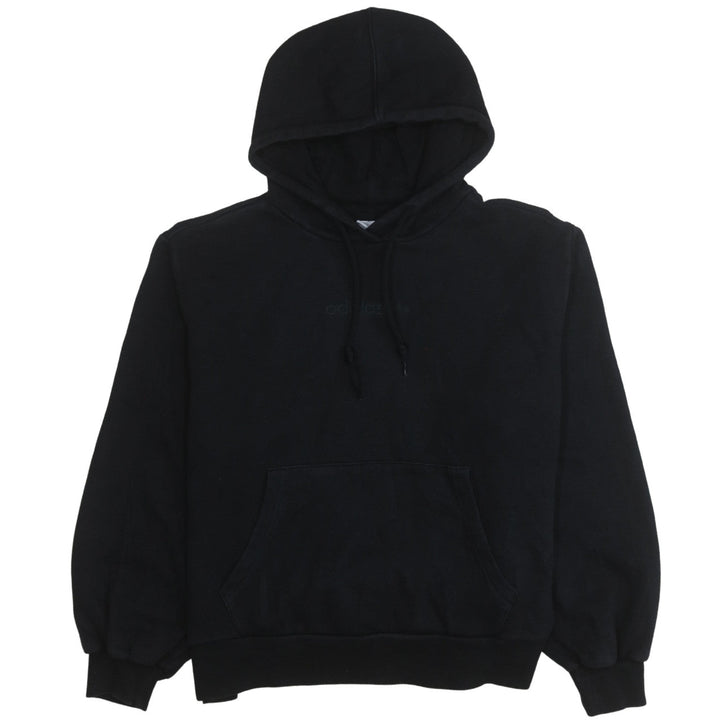 Adidas Women Black Pullover Hoodie Size 10 Relaxed Fit Cotton Sweatshirt