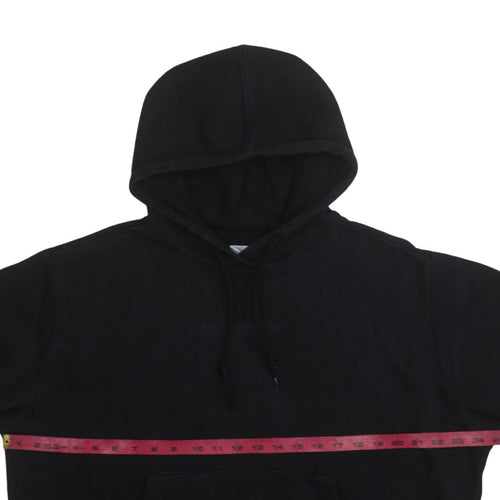 Adidas Women Black Pullover Hoodie Size 10 Relaxed Fit Cotton Sweatshirt