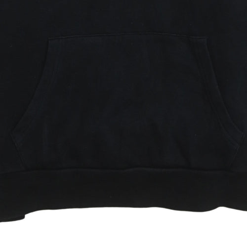 Adidas Women Black Pullover Hoodie Size 10 Relaxed Fit Cotton Sweatshirt