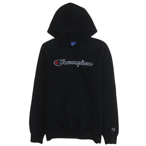 Champion Boys Black Pullover Hoodie XL 15-16 Years Classic Logo Cotton Blend