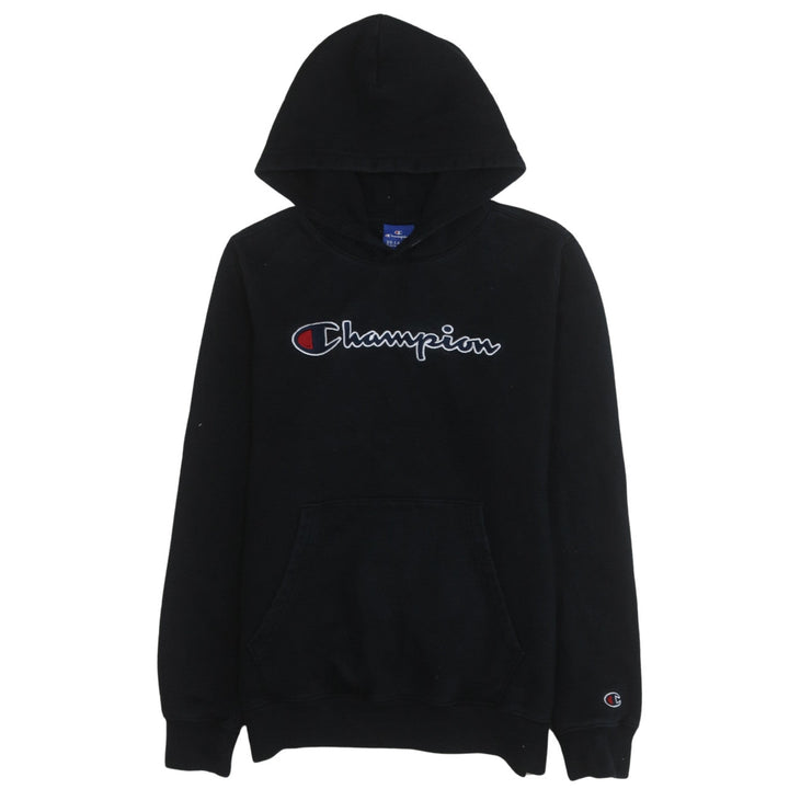 Champion Boys Black Pullover Hoodie XL 15-16 Years Classic Logo Cotton Blend