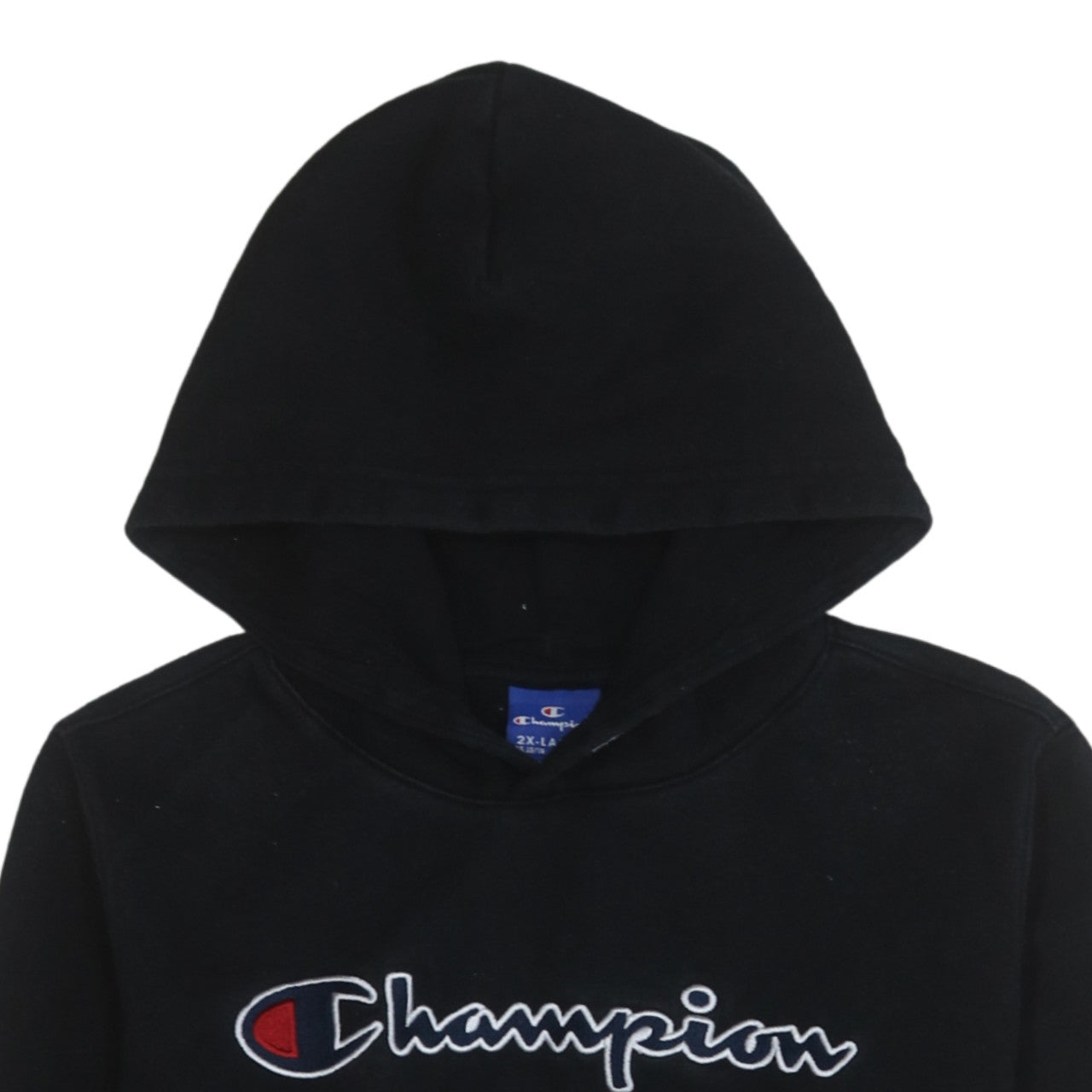 Champion Boys Black Pullover Hoodie XL 15-16 Years Classic Logo Cotton Blend
