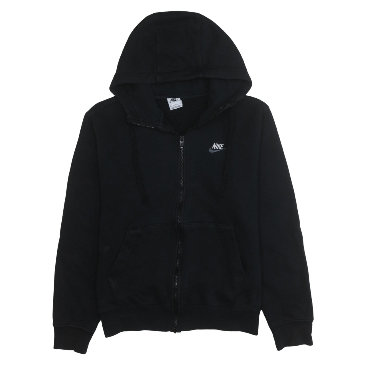 Nike Men's Black Full Zip Hoodie Small Fleece Sweatshirt
