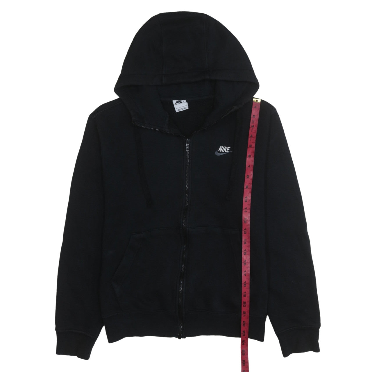 Nike Men's Black Full Zip Hoodie Small Fleece Sweatshirt