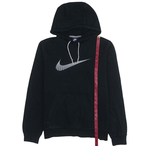 Nike Mens Black Medium Pullover Hoodie with Logo Graphic Print