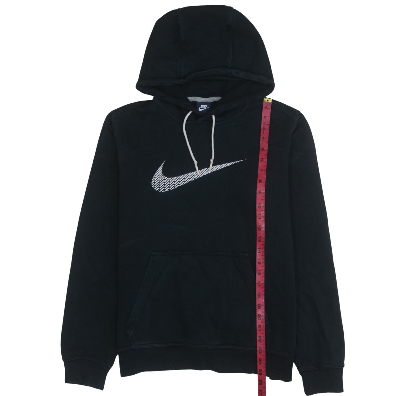 Nike Mens Black Medium Pullover Hoodie with Logo Graphic Print