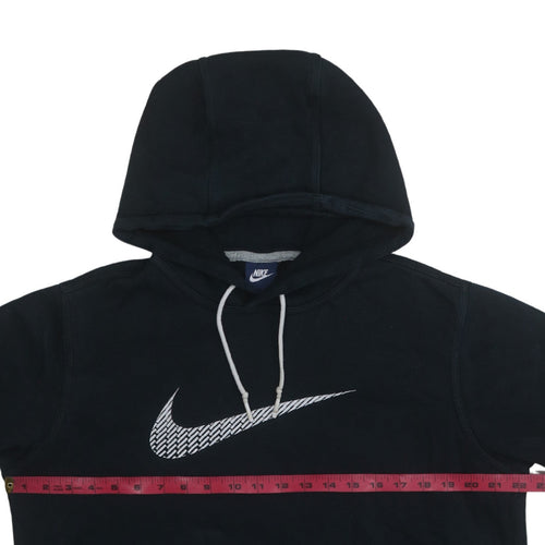 Nike Mens Black Medium Pullover Hoodie with Logo Graphic Print