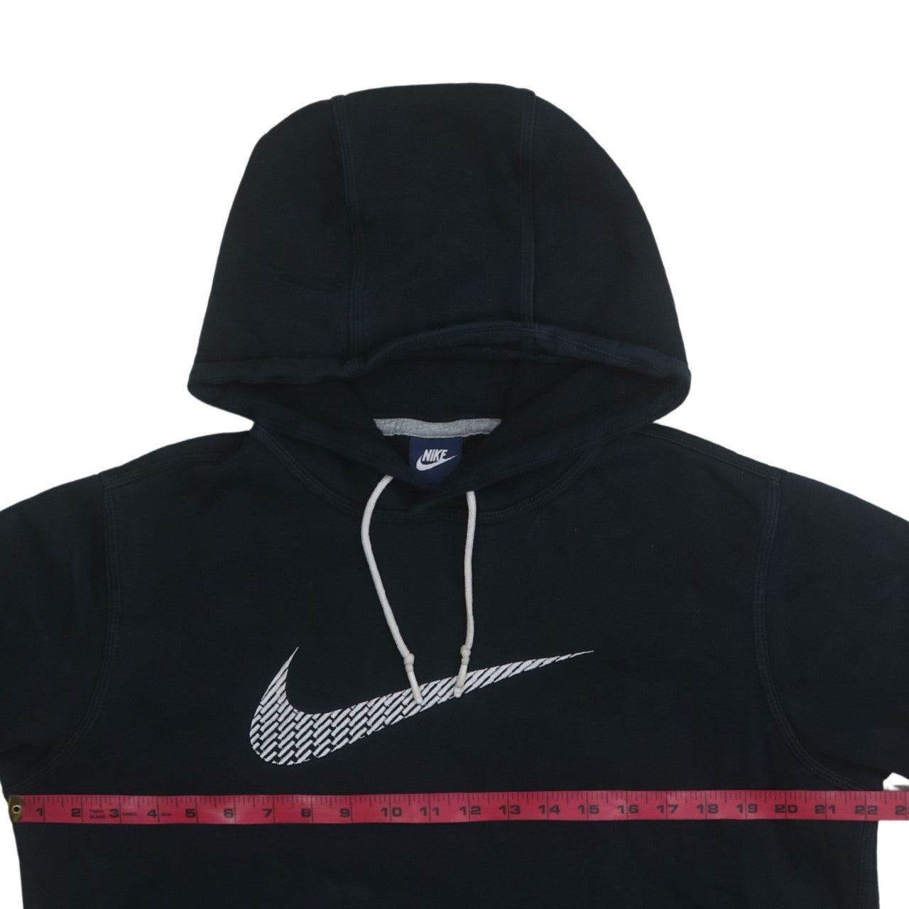 Nike Mens Black Medium Pullover Hoodie with Logo Graphic Print