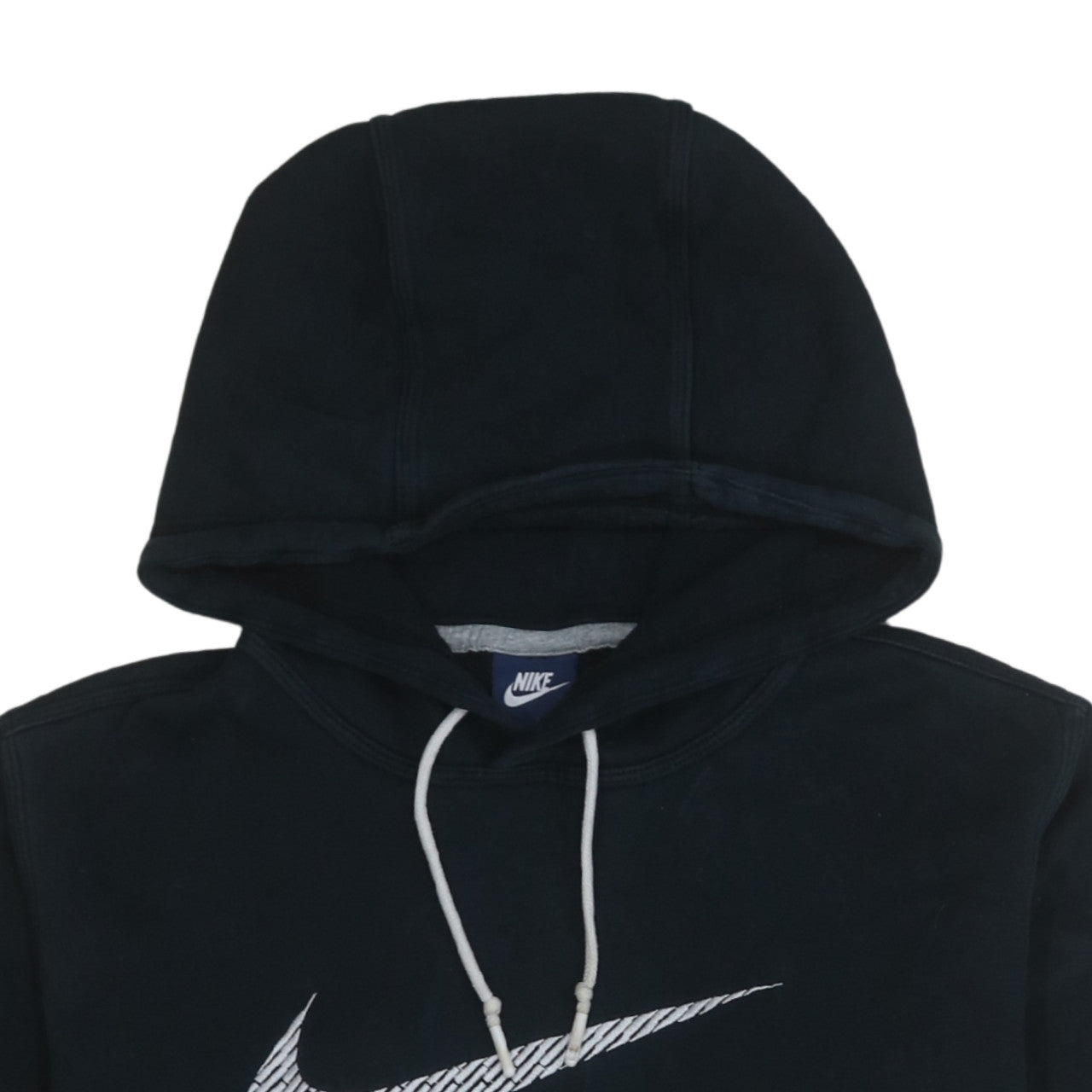 Nike Mens Black Medium Pullover Hoodie with Logo Graphic Print