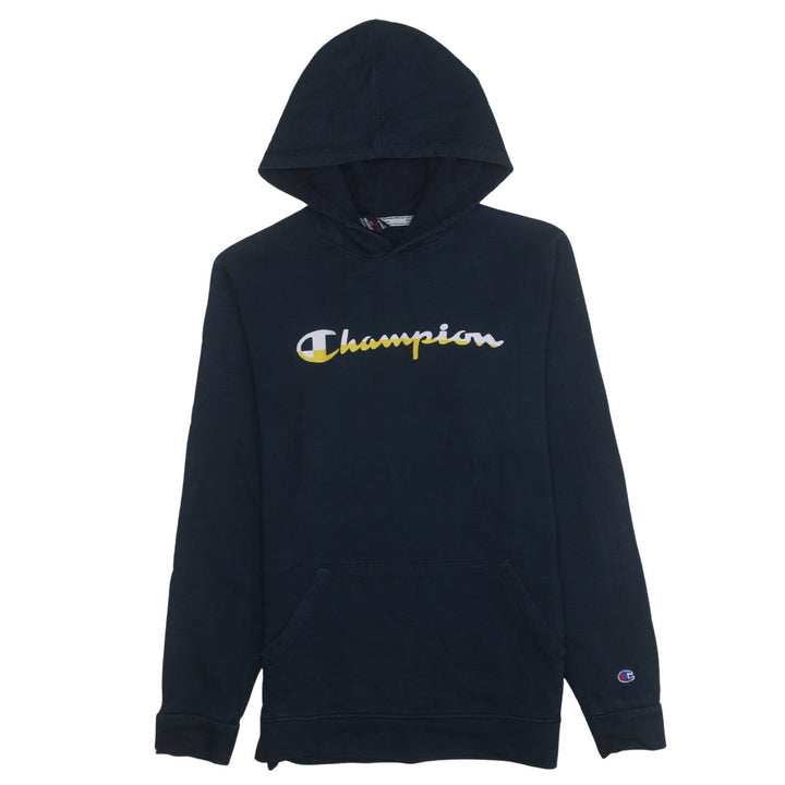 Champion Men's Blue Pullover Hoodie Medium Sports Style