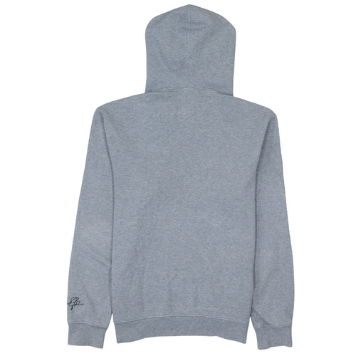 Jordan Men Grey Pullover Hoodie L Regular Fit Fleece Logo Sportswear