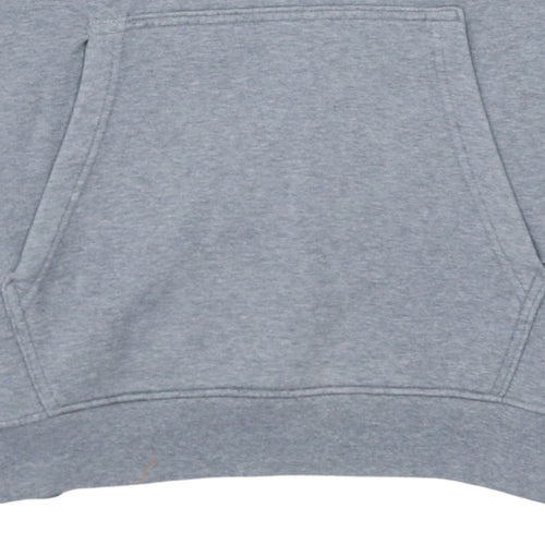 Jordan Men Grey Pullover Hoodie L Regular Fit Fleece Logo Sportswear