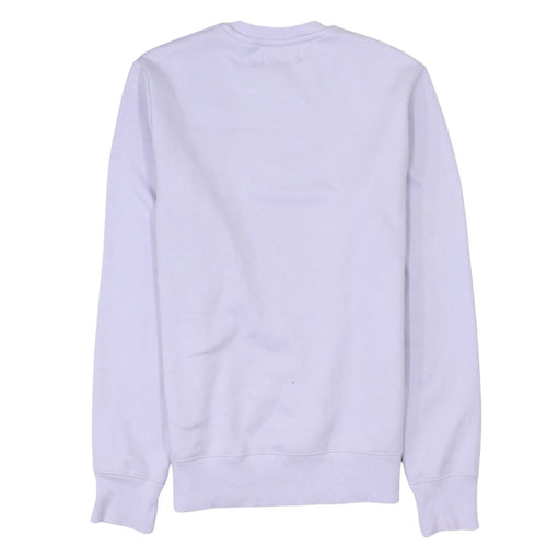 Fred Perry Women's Lilac Cotton Sweatshirt M Crew Neck Logo Pullover