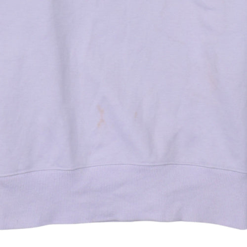 Fred Perry Women's Lilac Cotton Sweatshirt M Crew Neck Logo Pullover