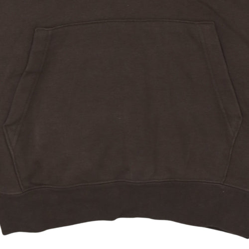 Nike Men's Brown Pullover Hoodie Small Logo Sleeve Graphic