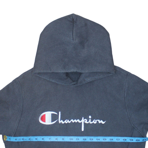 Champion Men's Blue XL Pullover Hoodie Embroidered Logo Reverse Weave