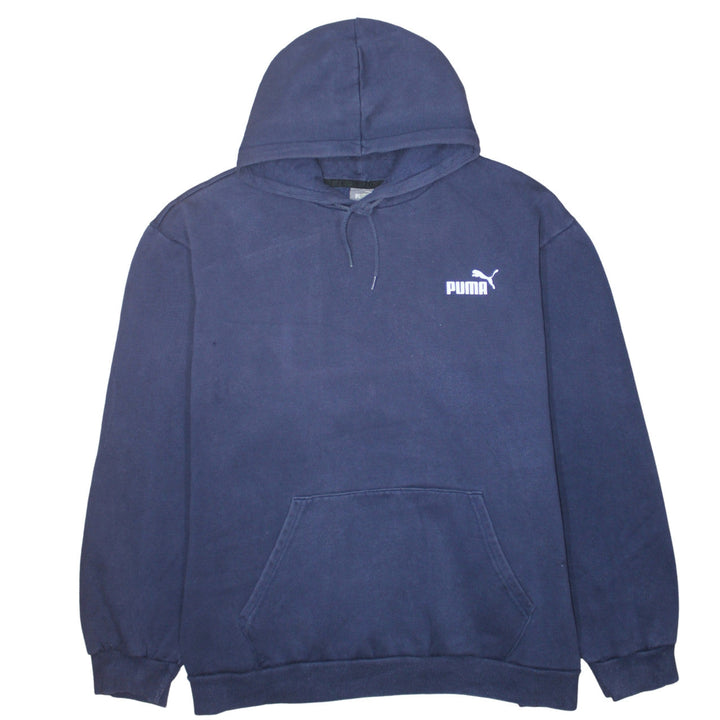 Puma Men's Blue Pullover Hoodie 4XL Fleece Sportswear