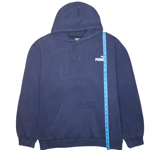 Puma Men's Blue Pullover Hoodie 4XL Fleece Sportswear