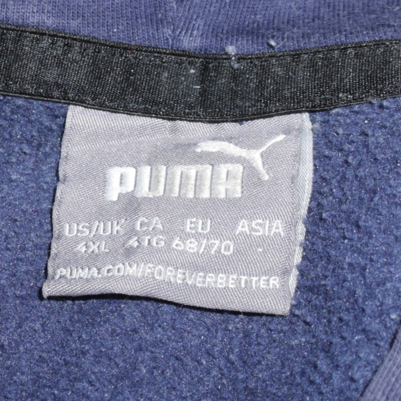 Puma Men's Blue Pullover Hoodie 4XL Fleece Sportswear