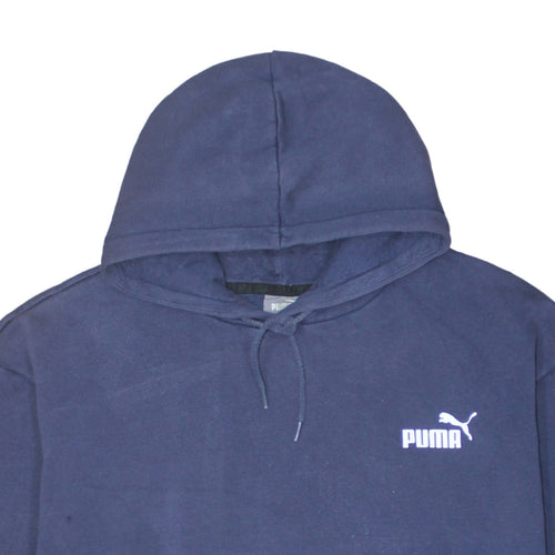 Puma Men's Blue Pullover Hoodie 4XL Fleece Sportswear