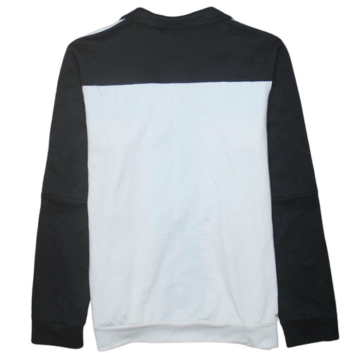 Adidas Womens Black White Full Zip Sweatshirt L Climalite Track Top