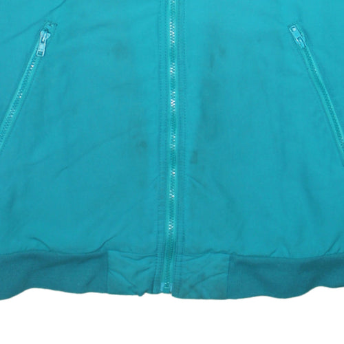 Lands' End Men's Blue Windbreaker Jacket M Tall Outdoor Nylon Lined