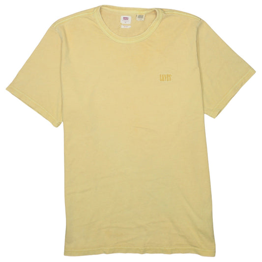 Levi's Men's Yellow Relaxed Fit Cotton Crew Neck T-Shirt XL