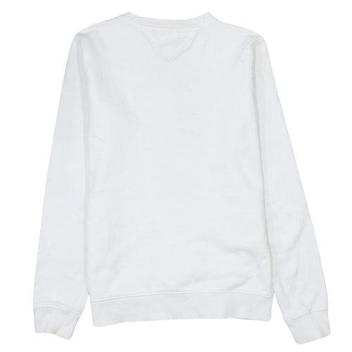 Tommy Jeans Men's White Logo Sweatshirt Regular Fit M