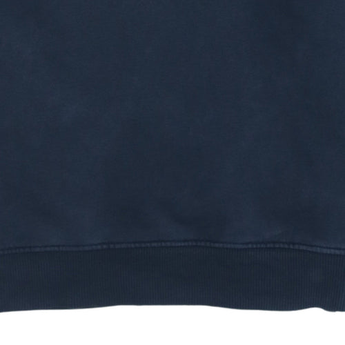 Napapijri Men's Blue Pullover Sweatshirt Medium Crew Neck Classic Style
