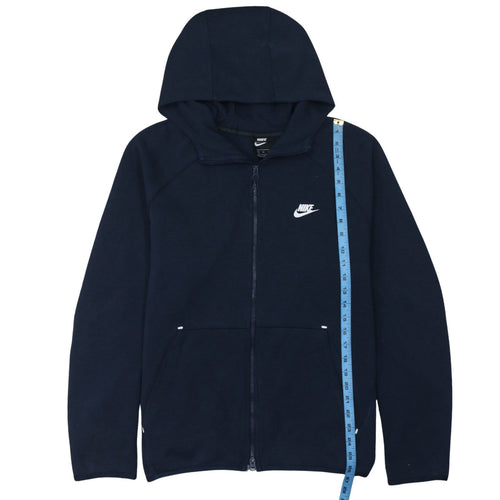 Nike Men's Blue Full Zip Hoodie XL Regular Fit Cotton Blend