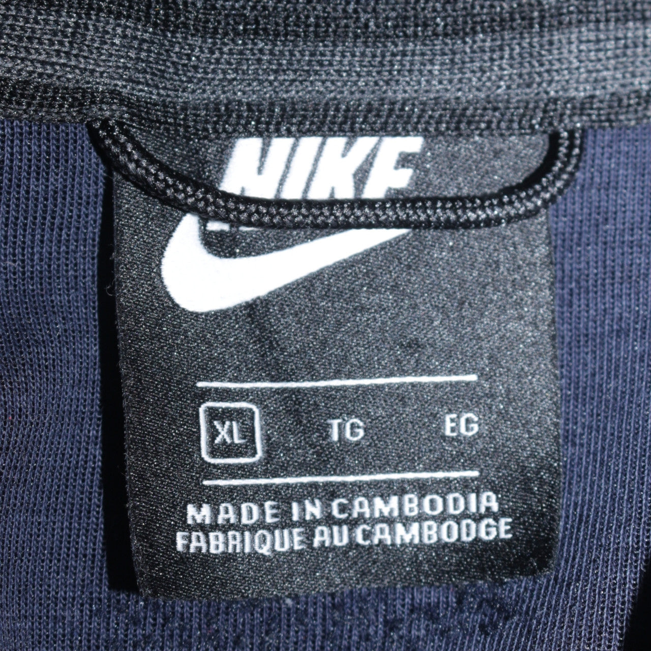 Nike Men's Blue Full Zip Hoodie XL Regular Fit Cotton Blend